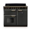 Rangemaster 18311 Classic Deluxe 100 Induction Range Cooker in Slate with Antique Brass Trim - CLDL100EIPSLT/AB1