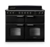 Rangemaster 14926 Classic Deluxe BC 110 Induction Range Cooker with Slow Cook Oven in Charcoal Black with Chrome Trim - CLDLB110EIPCBL/CM1
