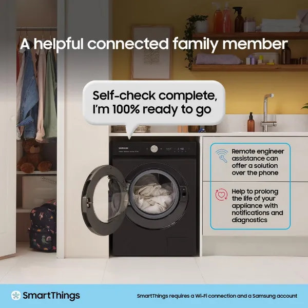 Samsung WW11DG5B25ABEU 11kg 1400 Spin Washing Machine - Black_smart connect