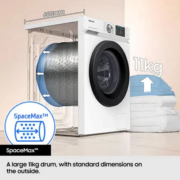 Samsung WW11DG5B25ABEU 11kg 1400 Spin Washing Machine - Black_large 11kg drum