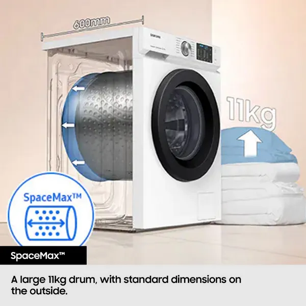 Samsung WW11DG5B25AEEU 11kg 1400 Spin Washing Machine - White_spacemax