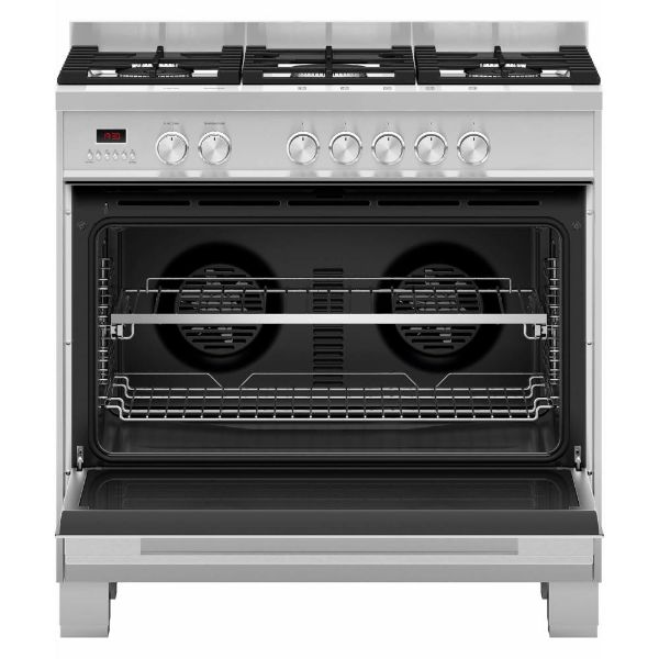 Fisher & Paykel OR90SDG4X1 90cm Dual Fuel Range Cooker - Stainless Steel_open