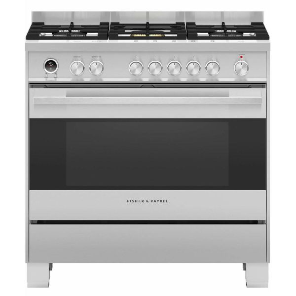 Fisher & Paykel OR90SDG6X1 90cm Dual Fuel Range Cooker - Brushed Stainless Steel