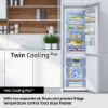 Samsung RL38C776ASR/EU Bespoke SpaceMax™ 387L Smart Combi Fridge Freezer in Real Steel_twin cooling