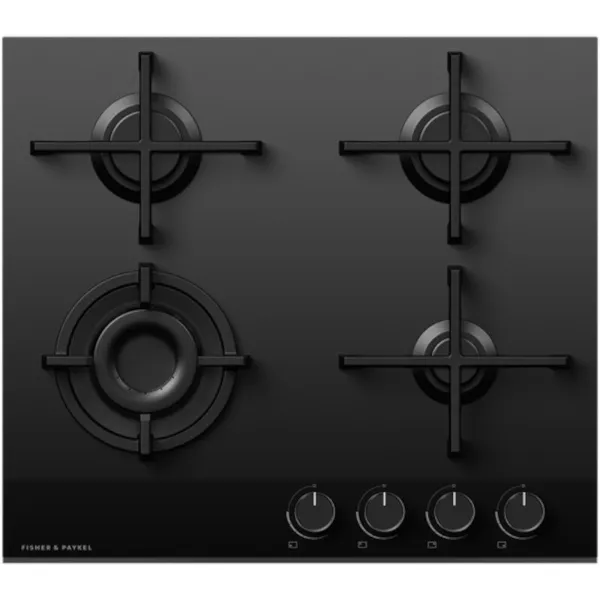 Fisher & Paykel CG604DLPGB4 60cm 'Gas on Glass' 4 Burner - Black