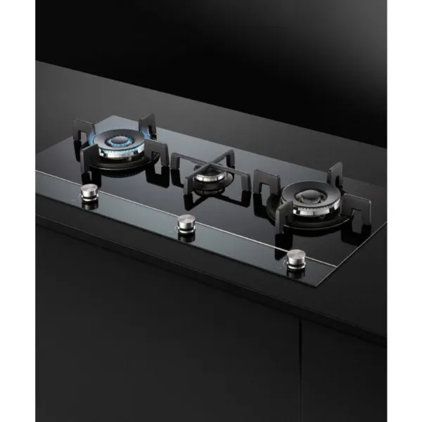 Fisher & Paykel CG903DNGGB4 90cm 'Gas on Glass' 3 Burner - Black1