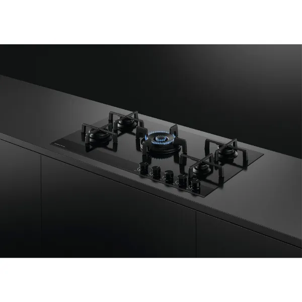 Fisher & Paykel CG905DNGGB4 90cm 'Gas on Glass' 5 Burner - BlackSide