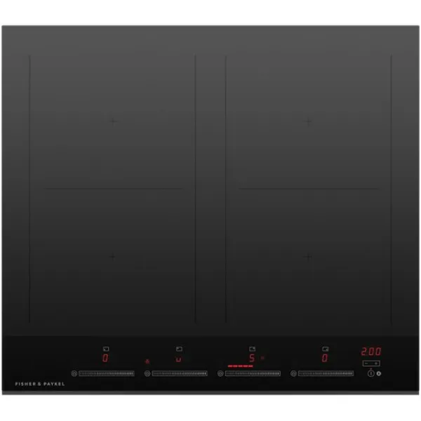 Fisher & Paykel CI604DTB4 60cm 'Touch & Slide' Control Frameless 4 Zone Induction Hob - Black