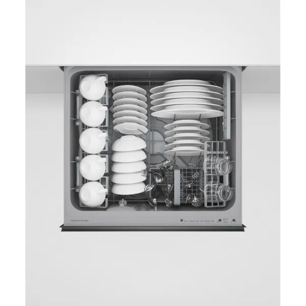 Fisher & Paykel DD60D4HZB9 Dishwasher DishDrawer™ Double - Matt Black GlassOpen