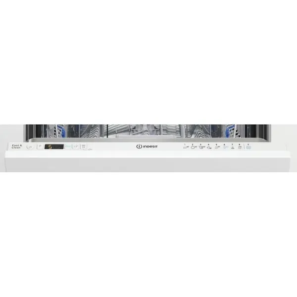Indesit D2I HD526 UK Push&Go Full Size Integrated Dishwasher - White - 14 Place Settings - E Rated controls