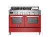 Bertazzoni Professional 120cm Dual Fuel Range Cooker with Twin Oven in Rosso