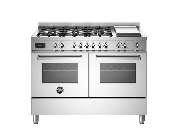 Bertazzoni Professional 120cm Dual Fuel Range Cooker with Twin Oven in Stainless Steel