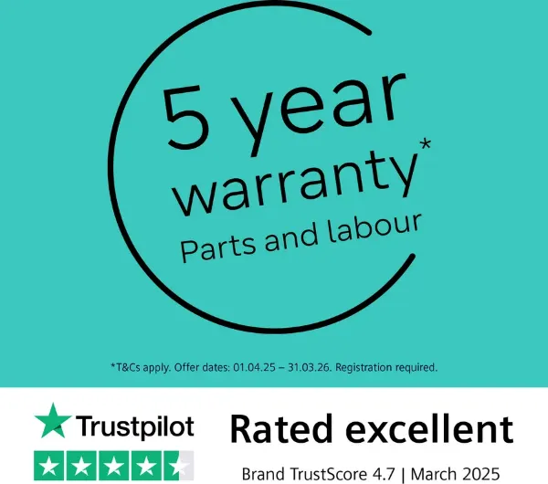 Siemens WQ46H2DXGB Heat Pump Tumble Dryer in Silver Inox_warranty