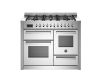 Bertazzoni Professional 110cm Dual Fuel XG Range Cooker with Twin Oven in Stainless Steel