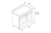 Bertazzoni Professional 100cm Induction XG Range Cooker in Nero_Dimensions