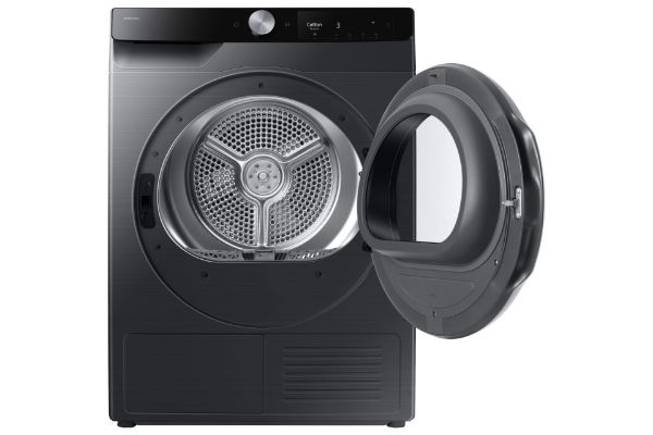 Samsung DV90T6240LB/S1 9kg AI Energy Smart Heat Pump Tumble Dryer in Black_open door