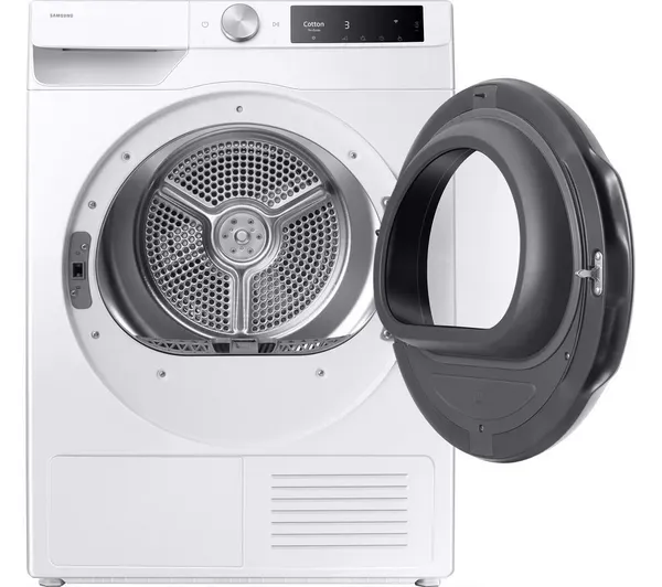 Samsung DV90T6240LE/S1 9kg Heat Pump Smart Tumble Dryer - White_door open