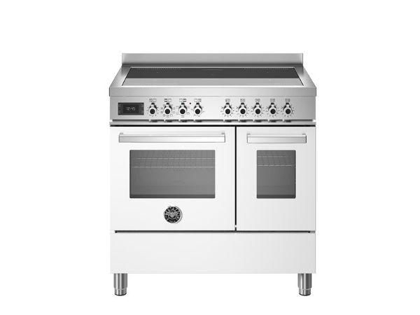 Bertazzoni Professional 90cm Induction Twin Oven Range Cooker in Bianco