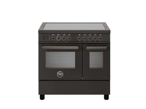 Bertazzoni Professional 90cm Induction Twin Oven Range Cooker in Carbonio