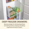 Haden HZ204FF Slim Width Upright Total No Frost Freezer_drawers