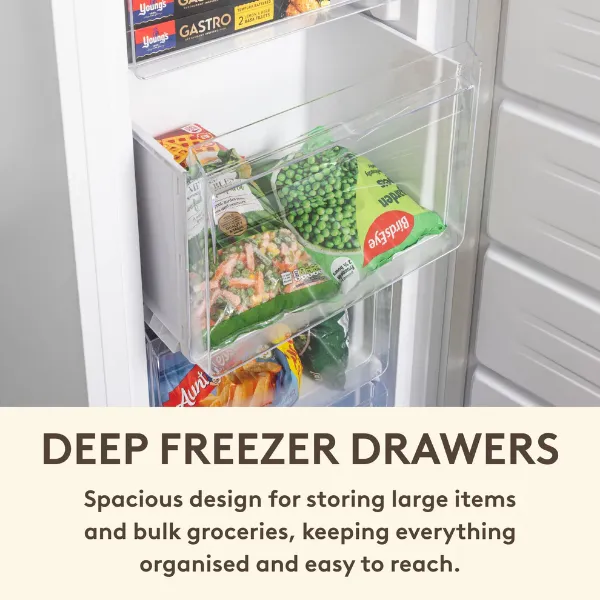 Haden HZ204FF Slim Width Upright Total No Frost Freezer_drawers
