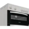 Indesit IDE6VMW 60cm Electric Double Cooker with Ceramic Hob - White_controls