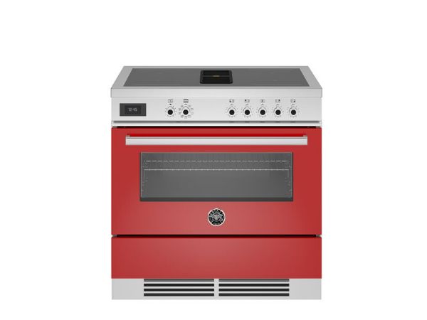 Bertazzoni Professional 90cm Single Aspirational Induction Range Cooker in Rosso