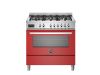 Bertazzoni Professional 90cm Single Aspirational Dual Fuel Range Cooker in Rosso