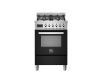 Bertazzoni Professional 60cm Single Dual Fuel Range Cooker in Nero