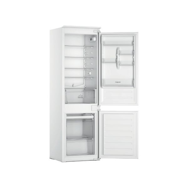 Hotpoint HTC18D011A1 built in fridge freezer open