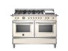 Bertazzoni Heritage 120cm Dual Fuel Range Cooker Twin Oven with Griddle Dual Fuel in Avorio