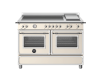 Bertazzoni Heritage 120cm Induction  Range Cooker Twin Oven with Griddle Dual Fuel in Avorio