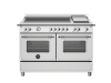 Bertazzoni Heritage 120cm Induction  Range Cooker Twin Oven with Griddle Dual Fuel in Stainless Steel