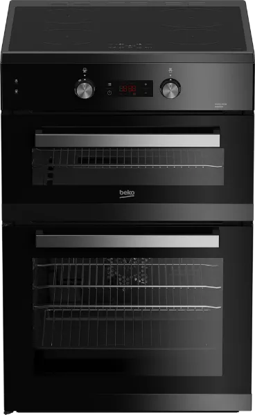 Beko BDI6C65 60 cm Double Oven Electric Cooker with Induction Hob – Black