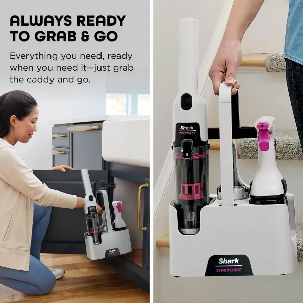Shark HX100UKT Shark StainForce Cordless Stain-Destroying Spot Cleaner - White_grab and go