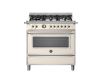 Bertazzoni Heritage 90cm Dual Fuel Range Cooker Single Oven in Ivorio