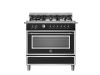 Bertazzoni Heritage 90cm Dual Fuel Range Cooker Single Oven in Matt Nero