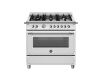 Bertazzoni Heritage 90cm Dual Fuel Range Cooker Single Oven in Stainless Steel