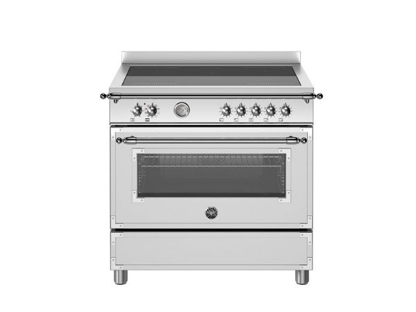 Bertazzoni Heritage 90cm Induction Range Cooker Single Oven in Stainless Steel