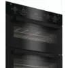 Hotpoint DUH 12G1 B 72cm Built Under Double Fan Oven in Black with Telescopic Shelf_angled view