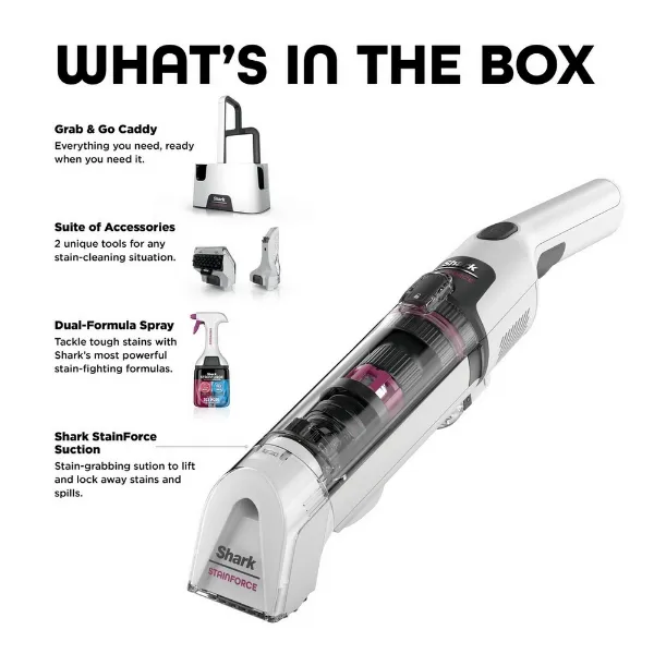 Shark LA450UKT Detect Pet Pro Upright Corded Vacuum - Graphite Grey_box contents