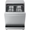LG DF273FVS 14 Place Setting TrueSteam™ Full Size Freestanding Dishwasher in Silver_door partly open