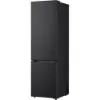 LG GBBS524CEV 375L NatureFRESH Fridge Freezer in Essence Black Steel_angled