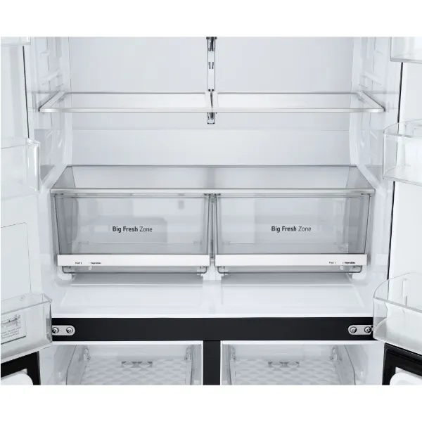 LG GMF960EV4E 91.4cm 50/50 Frost Free American Fridge Freezer - Essence Black Steel_drawers