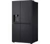 LG GSLE91EVAB 623L Side-By-Side Fridge Freezer with Water & Ice Dispenser in Essence Black Steel_angled