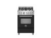 Bertazzoni Master 60cm Dual Fuel Single Oven Range Cooker in Matt Nero