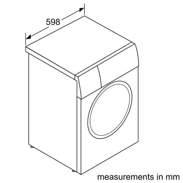 Bosch WAN28258GB 8kg 1400 Spin Washing Machine in White_dimensions