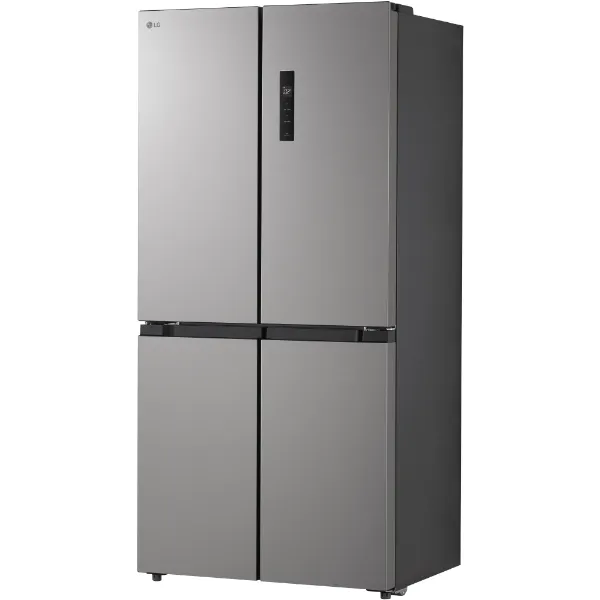 LG GMM41MSBEM 474L American Style Multi Door Fridge Freezer in Silver_angled view front