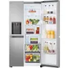 LG GSLC41PYPE 641L NatureFRESH Side-By-Side American Style Fridge Freezer in Prime Silver_fridge open