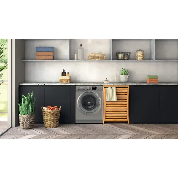 Hotpoint NSWF7469GGUK Freestanding AntiStain 7kg Washing Machine in Graphite _Lifestyle
